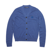 Acne Studios Keve Face V-Neck Cardigan Dusty Blue