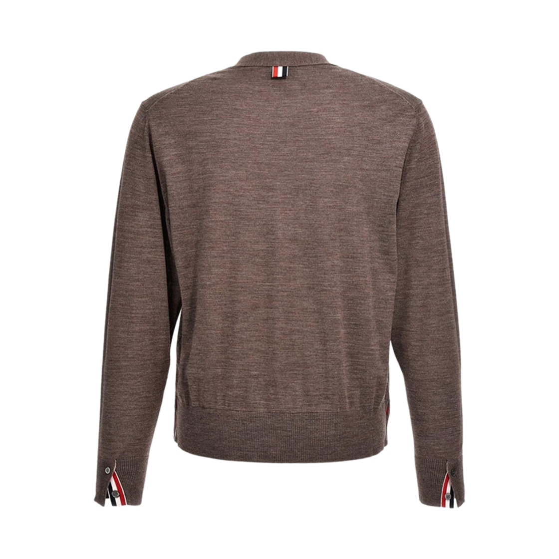 톰브라운 파인 메리노 저지 스트라이프 브이넥 가디건 브라운(Thom Browne Fine Merino Jersey Stripe Relaxed V-Neck Cardigan Brown) - 2