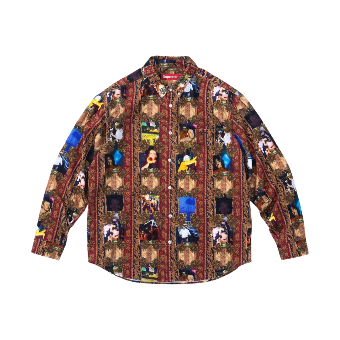 슈프림 마크 레키 하드코어 프린티드 코듀로이 셔츠 멀티컬러 - 23FW