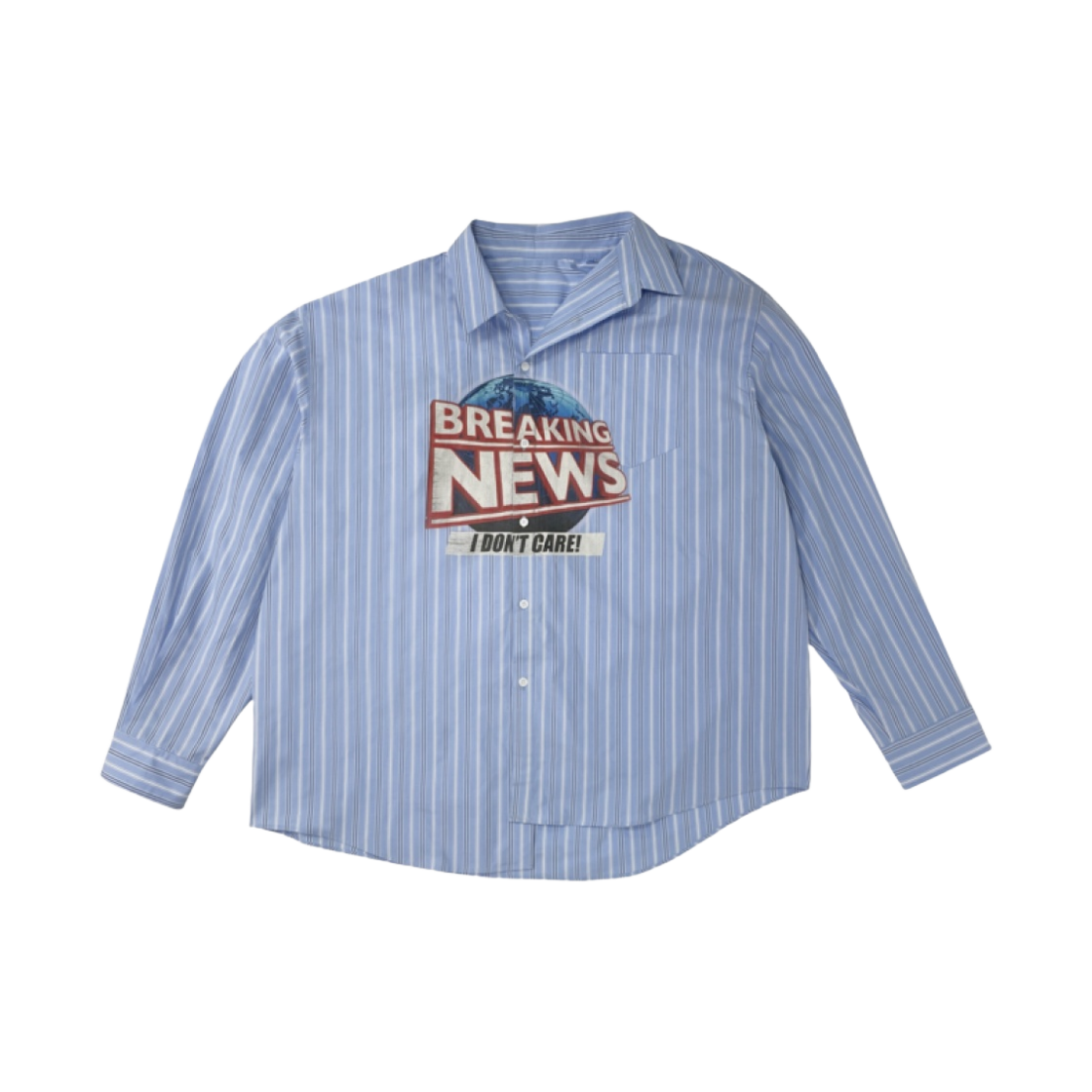 프로젝트 G/R 언밸런스드 스트라이프 셔츠 스카이 블루