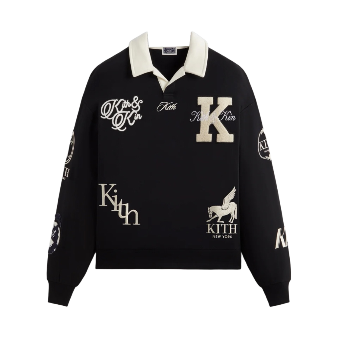 키스 넬슨 칼라드 풀오버 블랙(Kith Nelson Collared Pullover Black) - 1