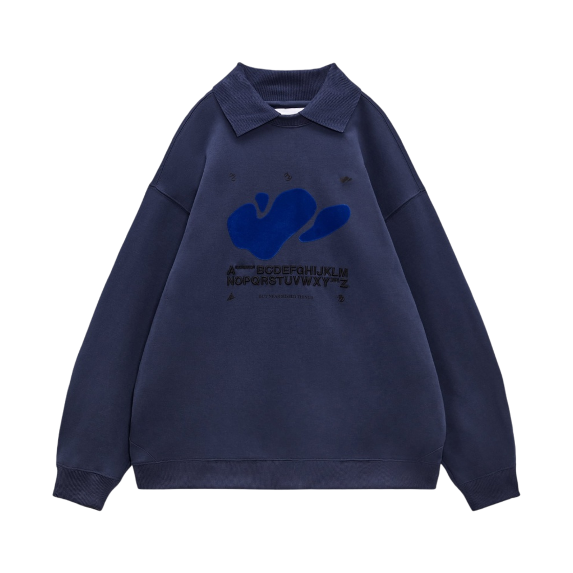 0264/006/401 Zara x Ader Error Oversize Polo Shirt Navy