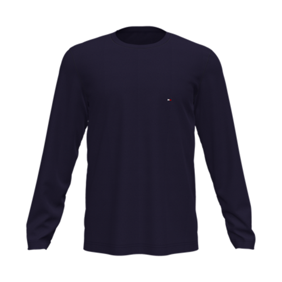 타미 힐피거 식 롱슬리브 릴렉스드 핏 플래그 크루넥 티셔츠 다크 네이비(Tommy Hilfiger Thick Long Sleeve Relaxed Fit Flag Crew Neck T-Shirt Dark Navy)