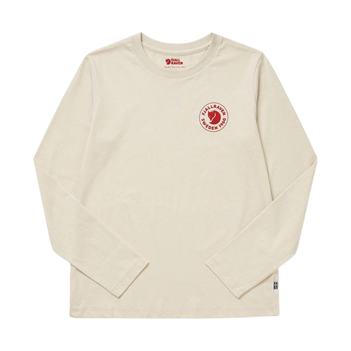 86989-113 (W) Fjallraven Logo Long Sleeve T-Shirt Ivory