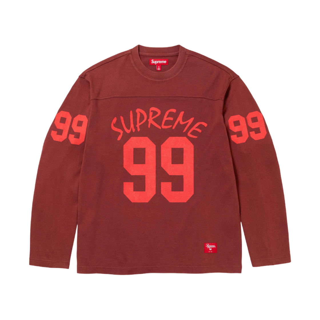 슈프림 99 롱슬리브 풋볼 탑 마룬 - 24SS(Supreme 99 LS Football Top Maroon - 24SS) - 1