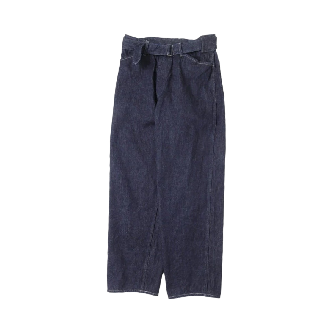 Y03-03001 Comoli Belted Denim Pants Navy - 23AW