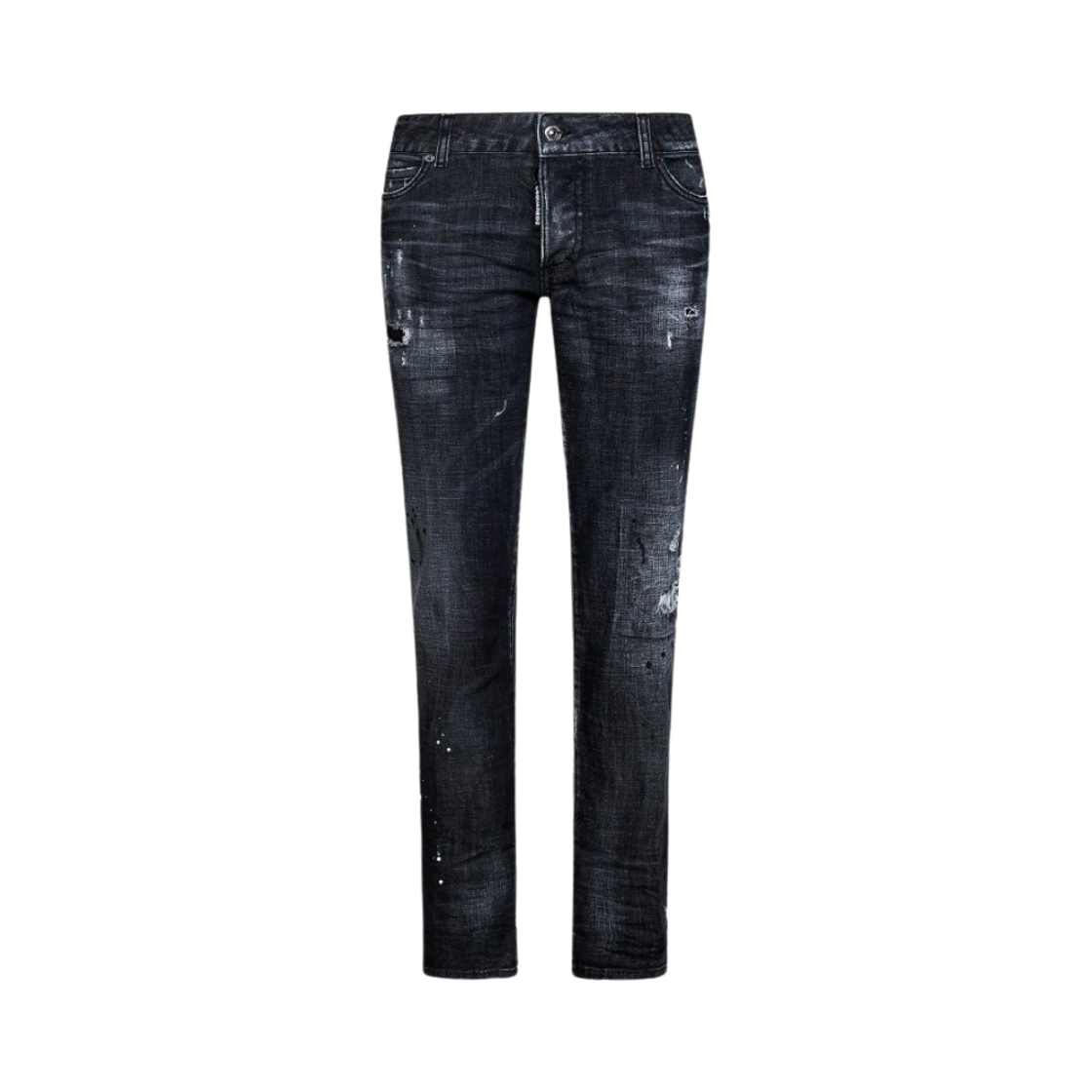 S75LB0655S30357900 (W) Dsquared2 Ripped Knee Wash Jennifer Cropped Jeans Black