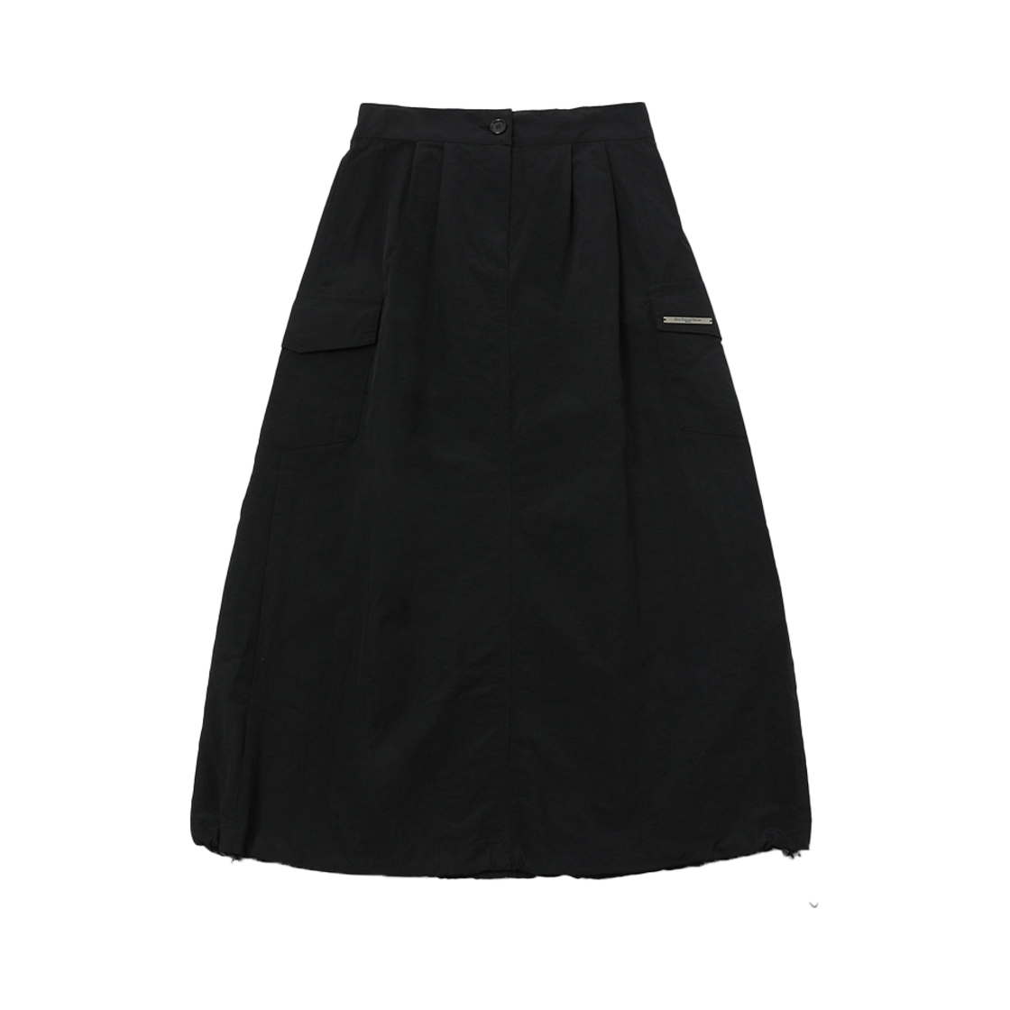 SR24SPSK02BKOS SLOW RECORD HOUSE Nylon Cargo Long Skirt Black
