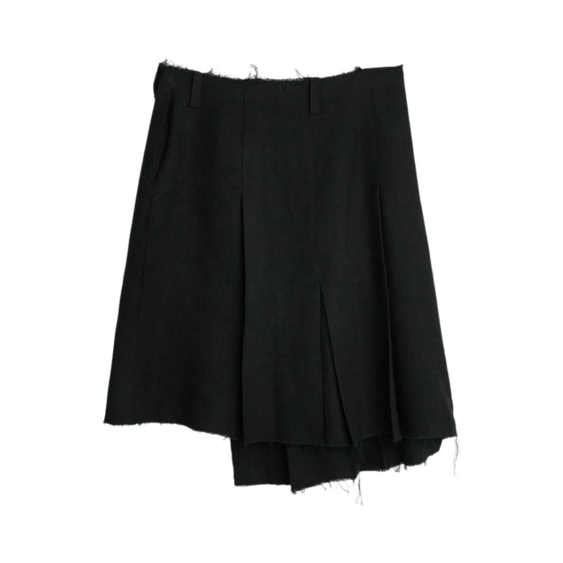 (W) 아워레가시 플리츠 랩 스커트 블랙 리넨 울((W) Our Legacy Pleated Wrap Skirt Black Linen Wool) - 1