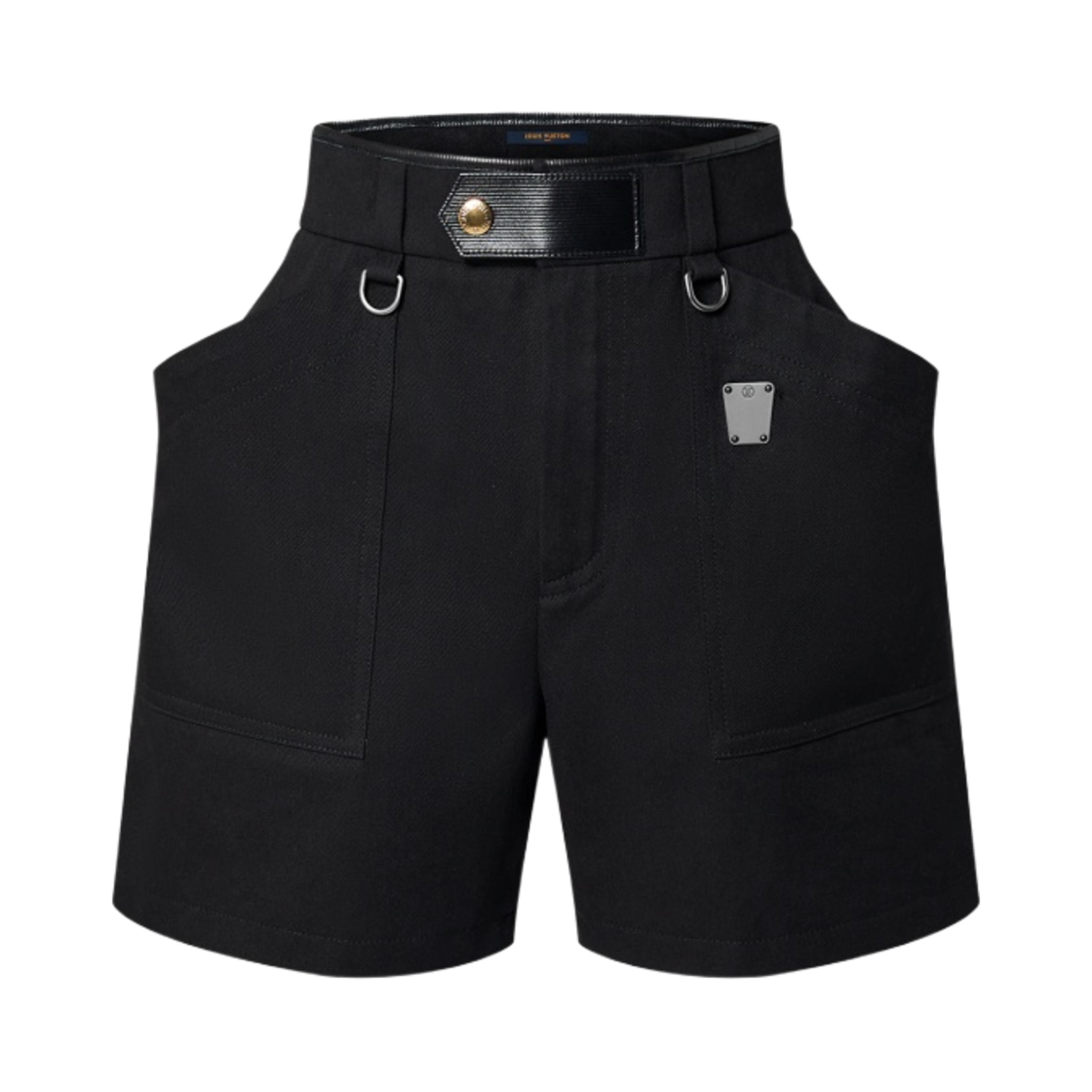 (W) 루이비통 오버사이즈 포켓 코튼 드릴 쇼츠 블랙((W) Louis Vuitton Oversized Pocket Cotton Drill Shorts Black) - 1
