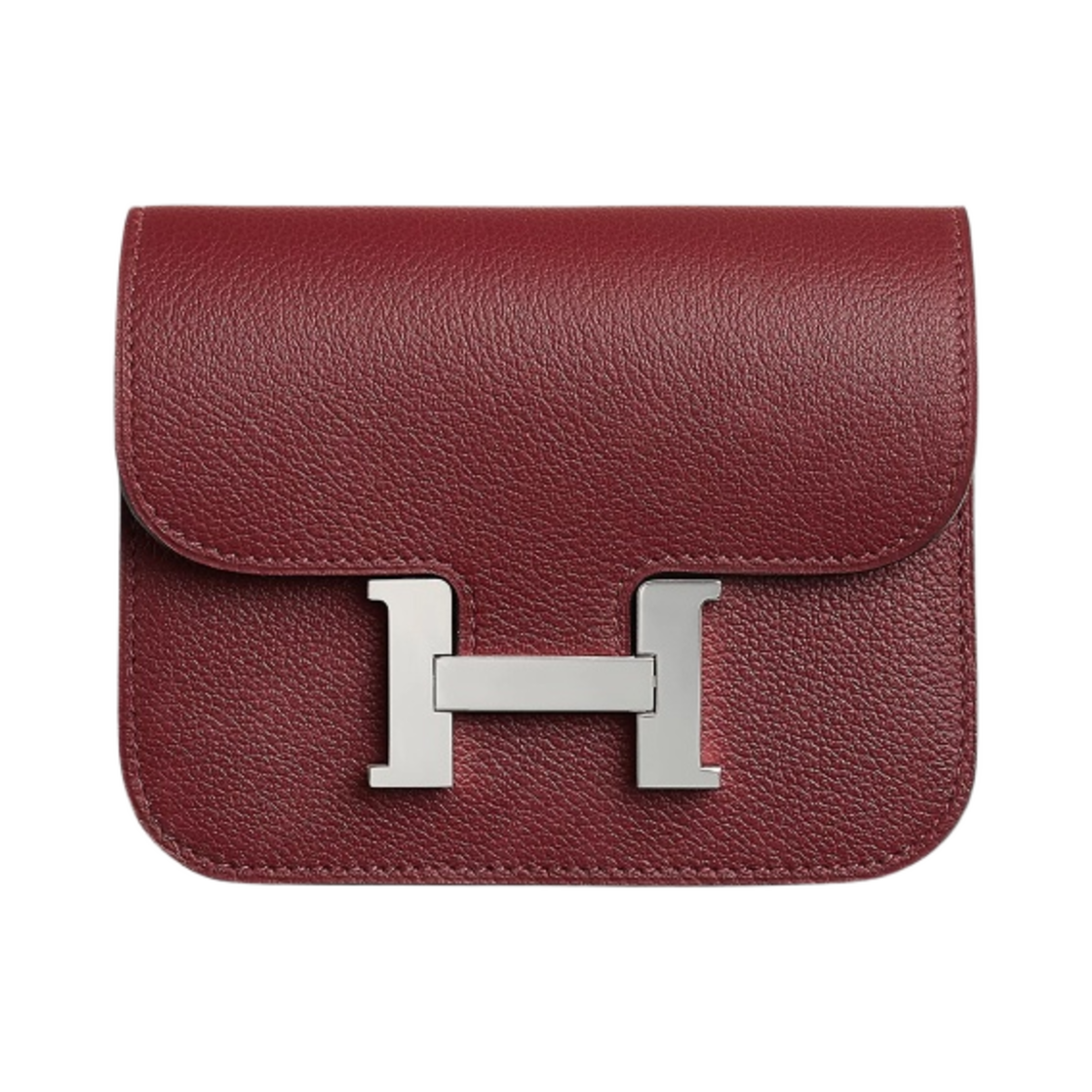 에르메스 콘스탄스 슬림 바이컬러 지갑 에버컬러 & 팔라듐 하드웨어 루즈 아쉬 로즈 아잘레(Hermes Constance Slim Bicolor Wallet Evercolor & Palladium Rouge H Rose Azalee) - 1