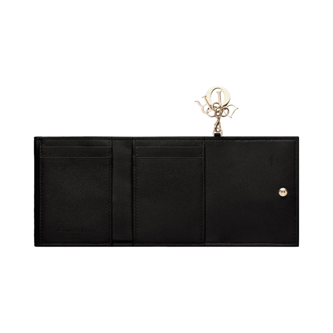 디올 레이디 로투스 지갑 까나쥬 램스킨 블랙(Dior Lady Lotus Wallet Cannage Lambskin Black) - 2