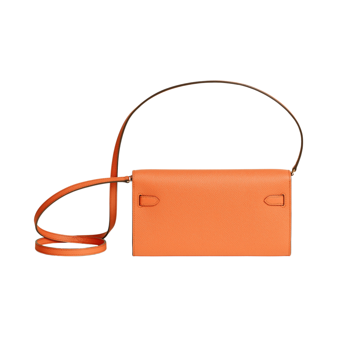 H080253CC93 Hermes Kelly Classique To Go Wallet Epsom & Gold Orange - #2