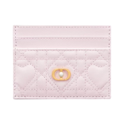 Dior Dioramour Jolie Freesia Cannage Card Holder with Heart Pale Pink