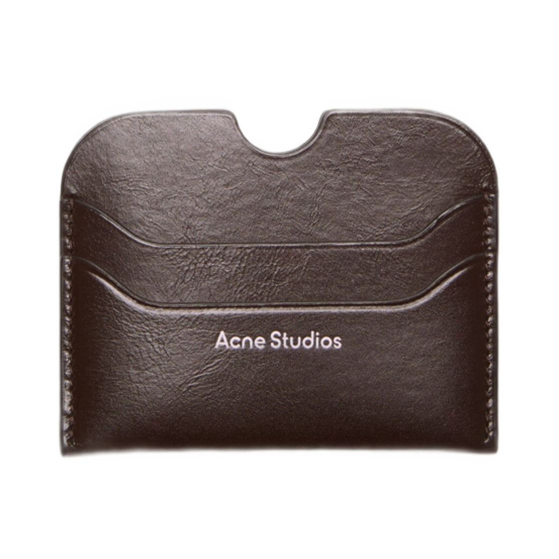 CG0274-ADN Acne Studios Leather Card Holder Chocolate Brown