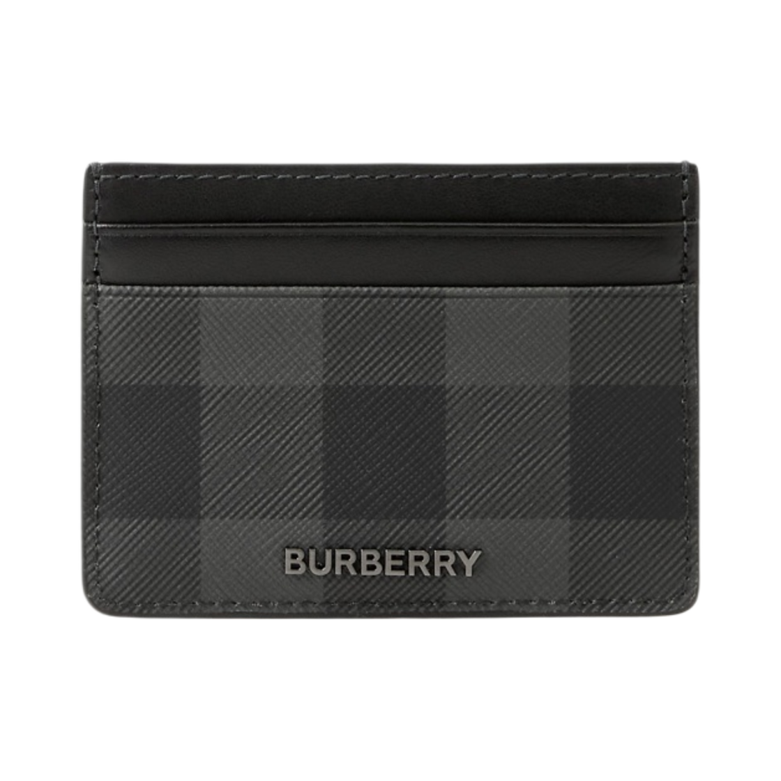 버버리 체크 레더 카드 케이스 차콜(Burberry Check Leather Card Case Charcoal)