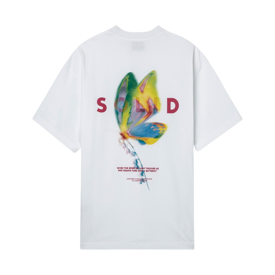 솔리드 옴므 버터플라이 그래픽 티셔츠 화이트 - 23SS(Solid Homme Butterfly Graphic T-Shirt White - 23SS)
