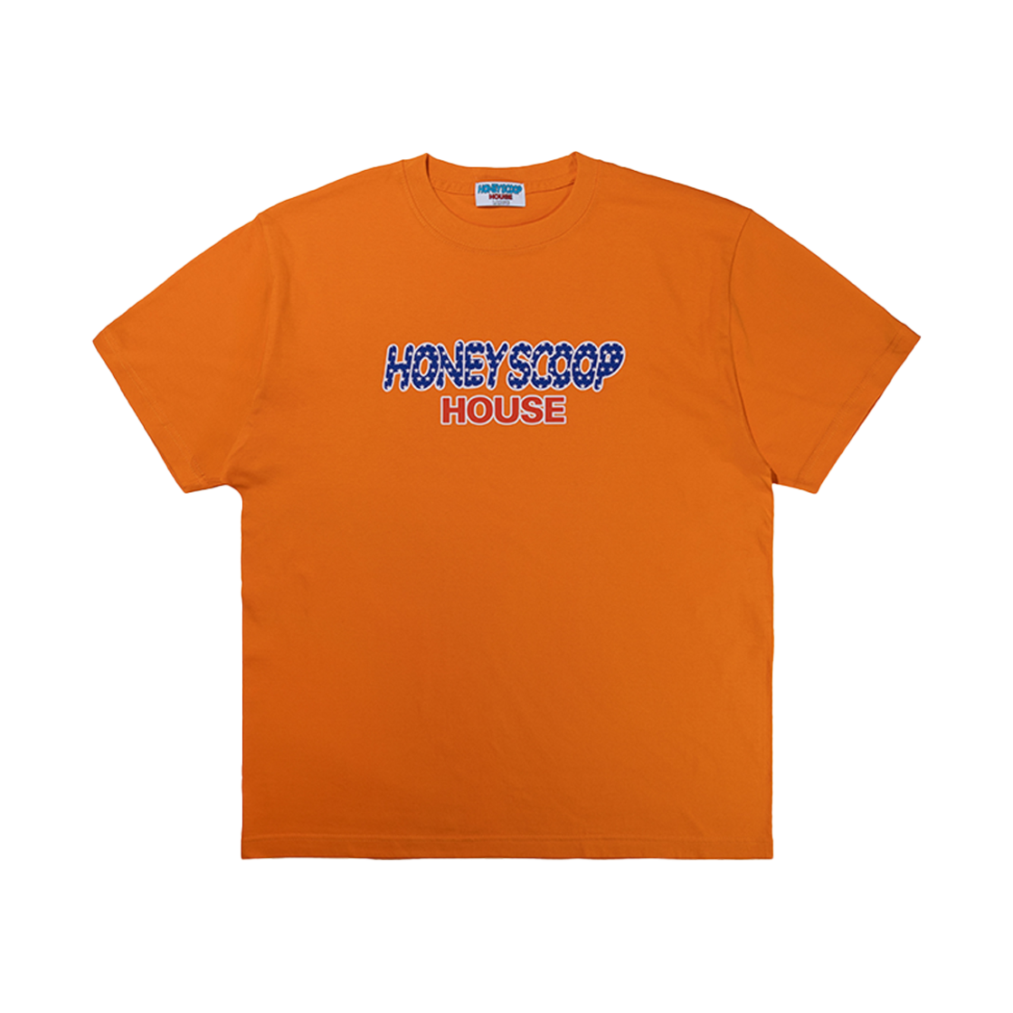 허니스쿱하우스 플래그 로고 티 오렌지(Honey Scoop House Flag Logo Tee Orange)