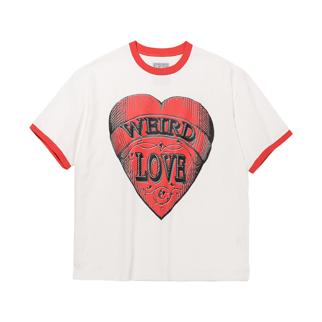스튜디오위어드 하트 그래픽 티셔츠 레드(STUDIO WEIRD Heart Graphic Linger T-shirt Red)