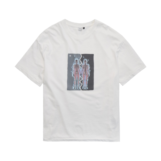 PL5OTS0429E9 Polyteru 1/2 Graphic T-Shirt 'Skull Couple' White
