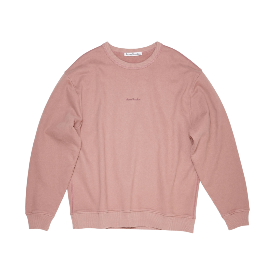 (W) 아크네 스튜디오 로고 크루넥 스웨트셔츠 블러쉬 핑크((W) Acne Studios Logo Crewneck Sweatshirt Blush Pink) - 1