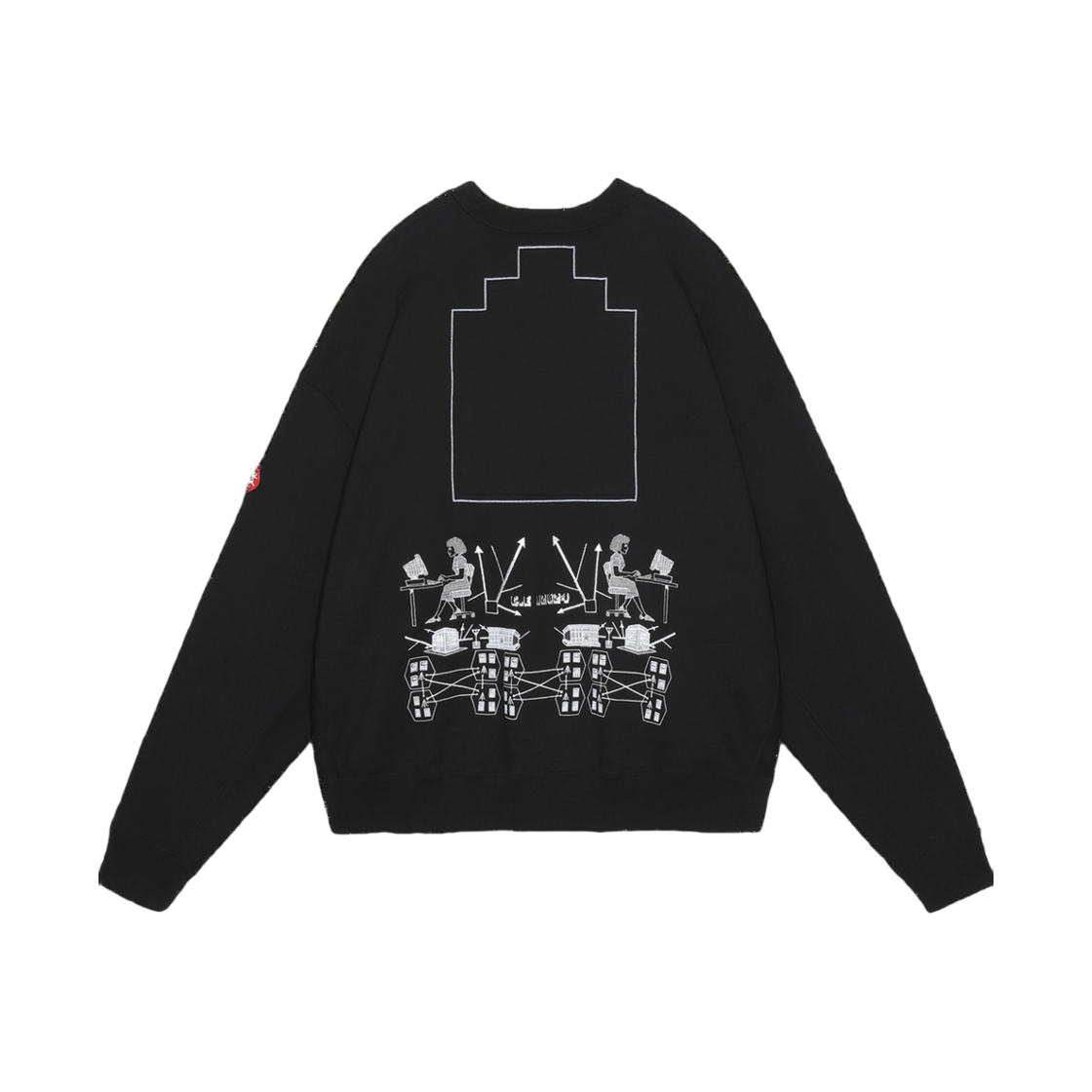 카브엠트 채널 인코딩 크루넥 블랙 - 24FW(Cav Empt Channel Encoding Crew Neck Black - 24FW)