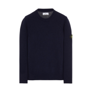 Stone Island 508A3 Lambswool Crewneck Knit Navy Blue - 22FW