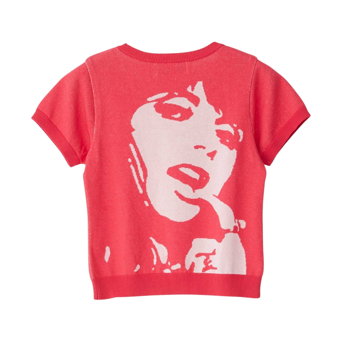 (W) 히스테릭 글래머 템테이션 걸 플레이팅 숏 풀오버 핑크((W) Hysteric Glamour Temptation Girl Plating Short Pullover Pink) - 1