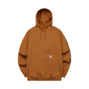 Carhartt Loose Fit Midweight Regular Logo Sleeve Graphic Hoodie Carhartt Brown