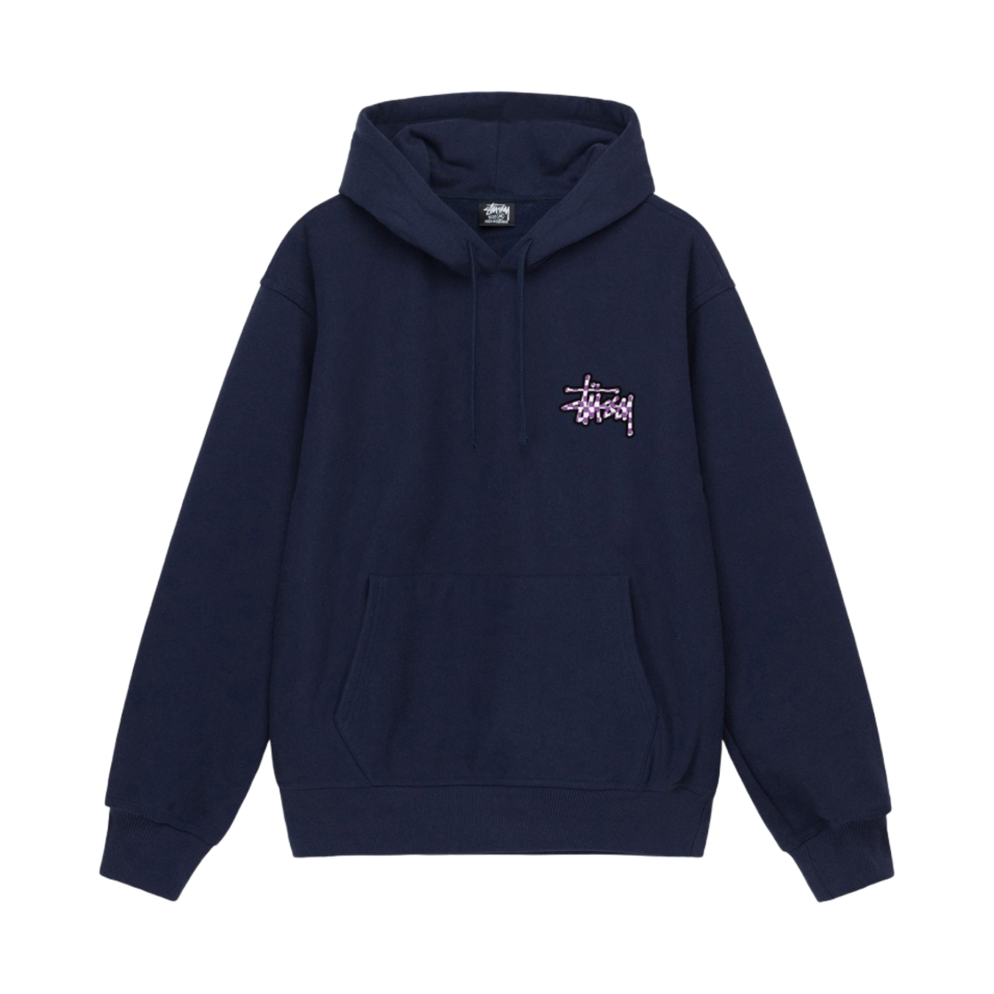 스투시 체커 스탁 후드 네이비(Stussy Checker Stock Hoodie Navy) - 2