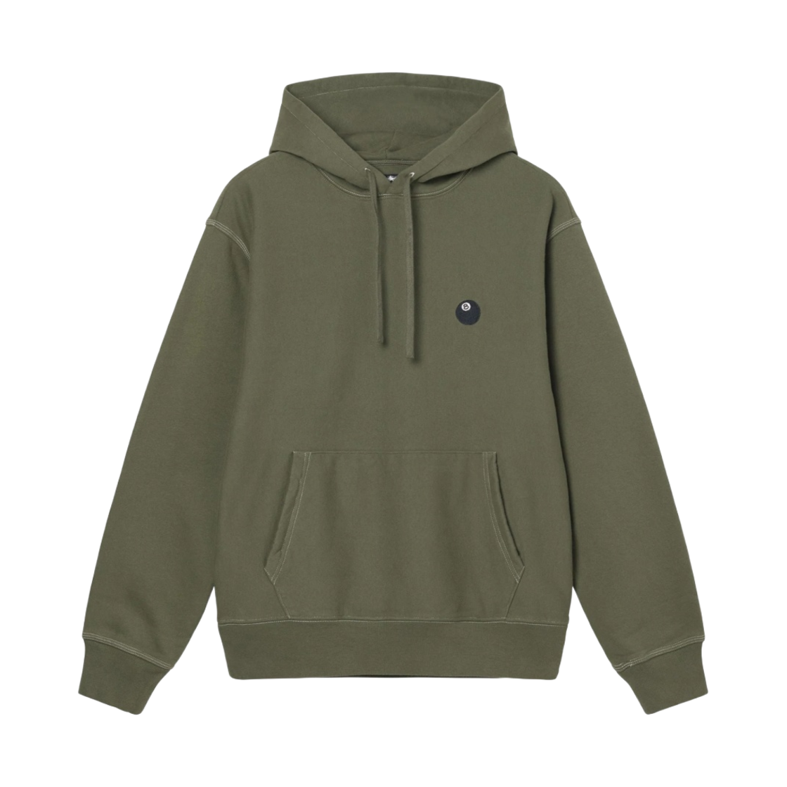 스투시 8볼 자수 후드 올리브 Stussy KREAM