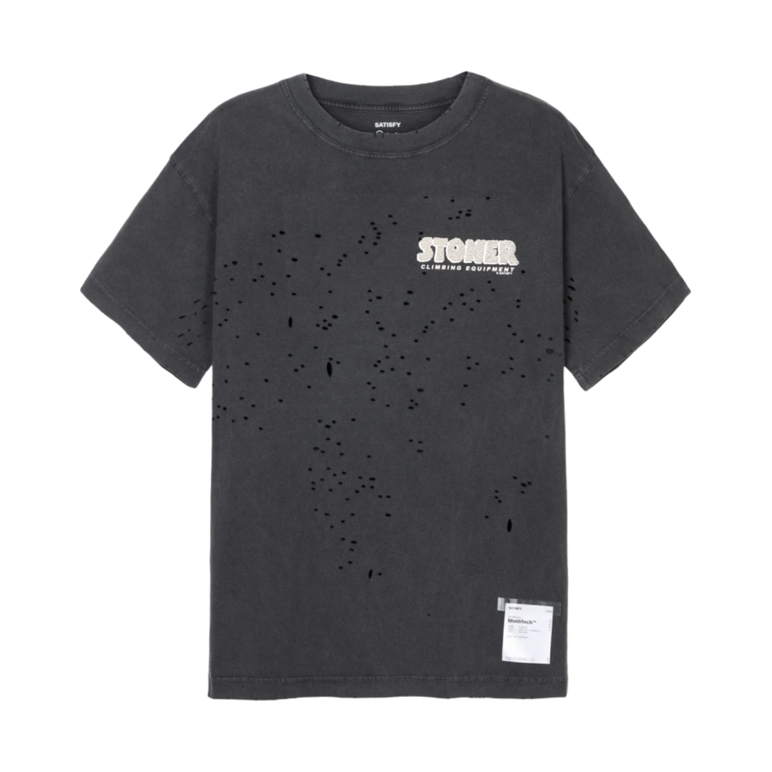새티스파이 모스테크 티셔츠 에이지드 블랙(Satisfy Mothtech T-Shirt Aged Black) - 1