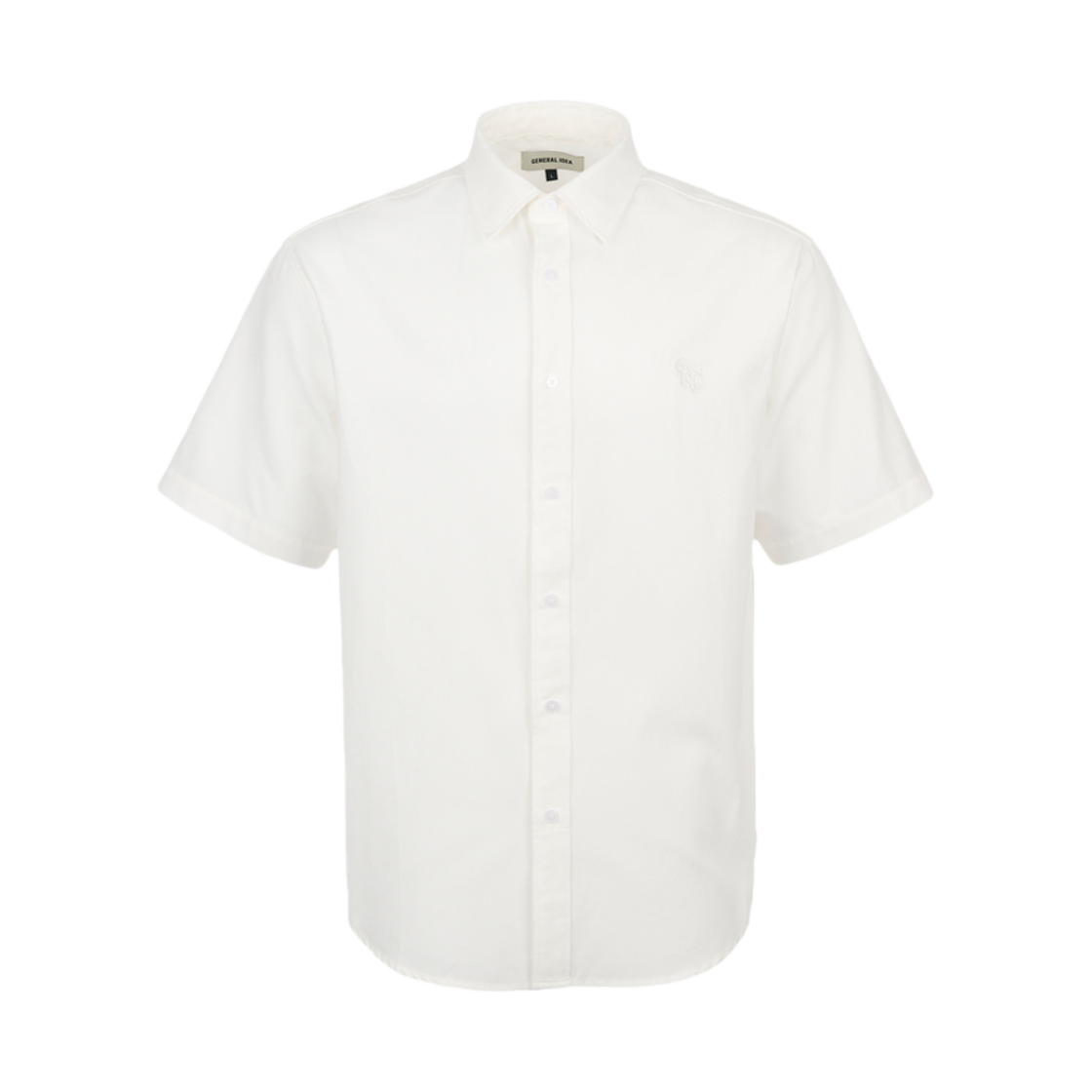 제너럴아이디어 유니섹스 베이직 옥스포드 하프 셔츠 화이트