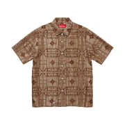 Supreme Tray Jacquard S/S Shirt Tan - 24SS