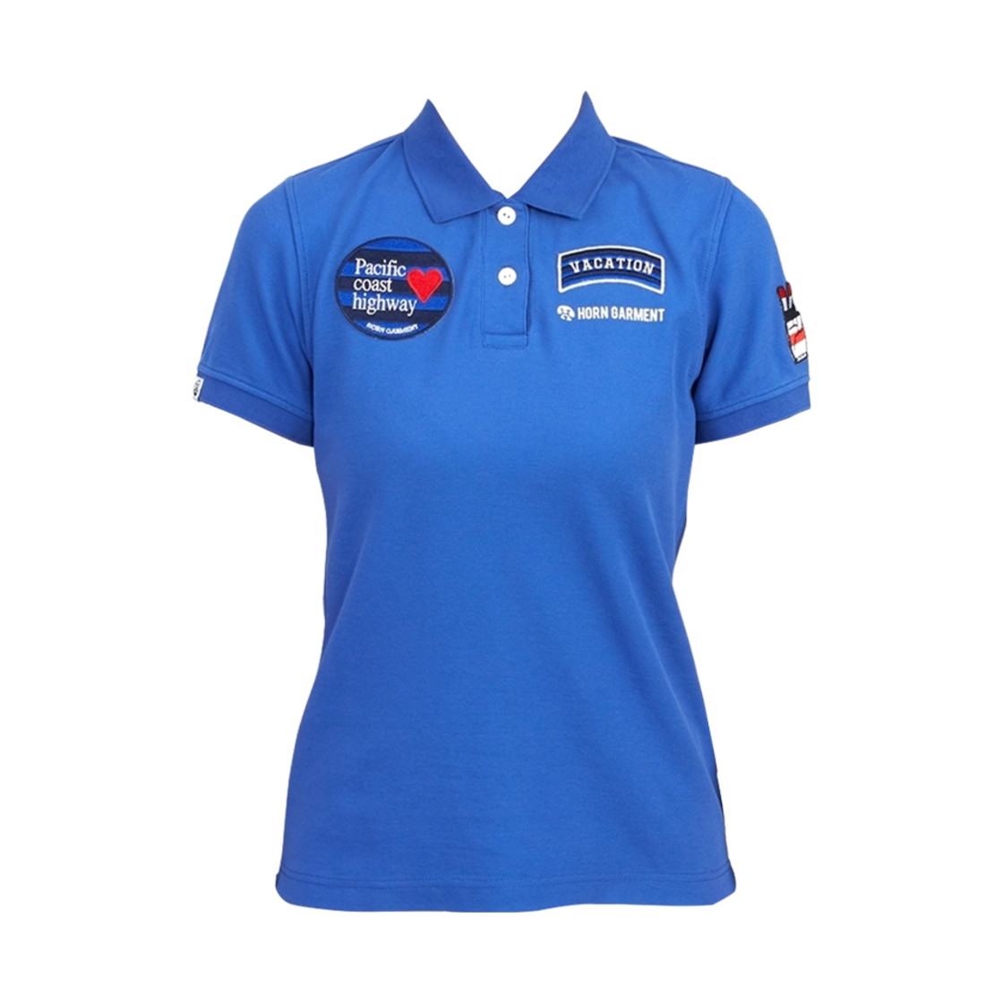 HCW-2A-AP04 (W) Horn Garment Golf Wear Polo T-Shirt Blue