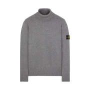 Stone Island 505A2 Winter Cotton Turtleneck Knit Dust Melange - 23FW