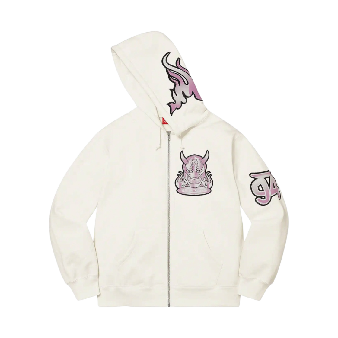 슈프림 데몬 집업 후드 스웨트셔츠 화이트 - 22SS(Supreme Demon Zip Up Hooded Sweatshirt White - 22SS) - 2