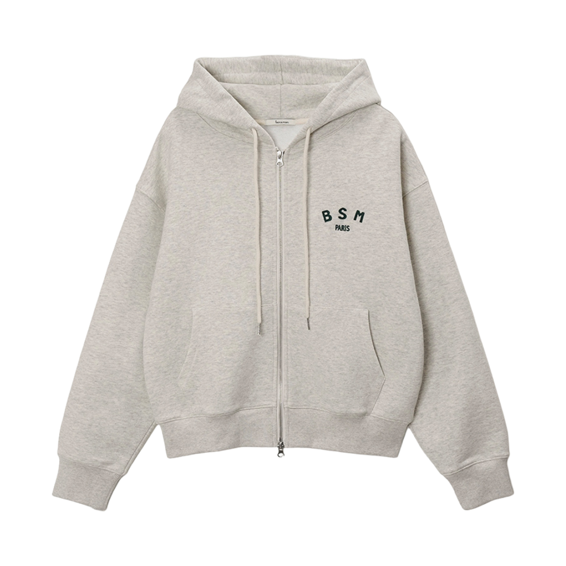 BSPPZP571OT Bensimon BSM Small Logo Zip Up Oatmeal