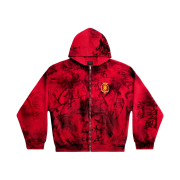 Balenciaga Skater Zip-Up Hoodie Medium Fit Red