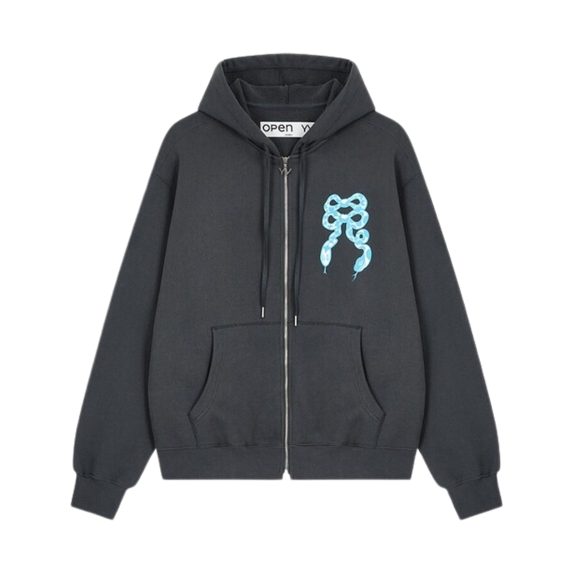 - Open Yy Blue Ribbon Snake Hoodie Charcoal
