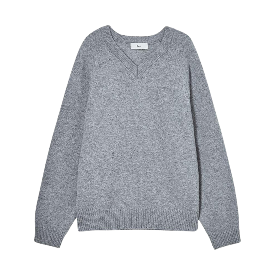 던스트 메리노 울 브이넥 스웨터 멜란지 그레이(Dunst Merino Wool V-Neck Sweater Melange Grey) - 1