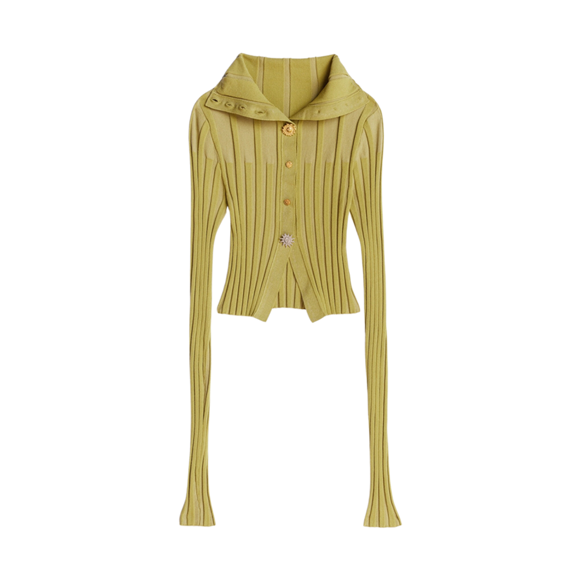 (W) 자크뮈스 르 가디건 반도 선 참 가디건 카키((W) Jacquemus Le Cardigan Bando Sun Charm Cardigan Khaki) - 1