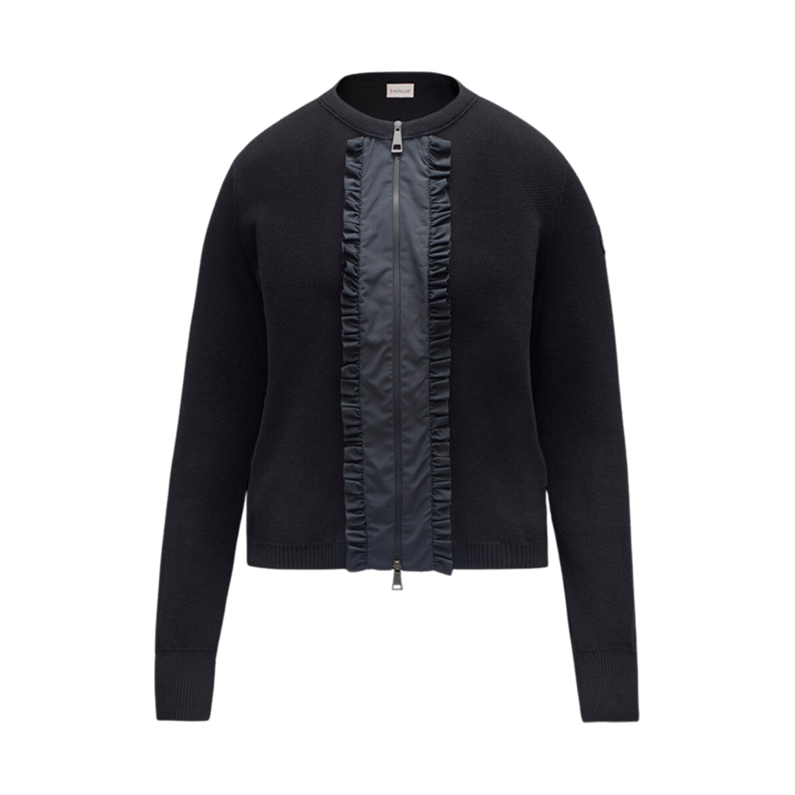 (W) 몽클레르 집업 가디건 블랙 - 23SS((W) Moncler Zip-Up Cardigan Black - 23SS) - 1