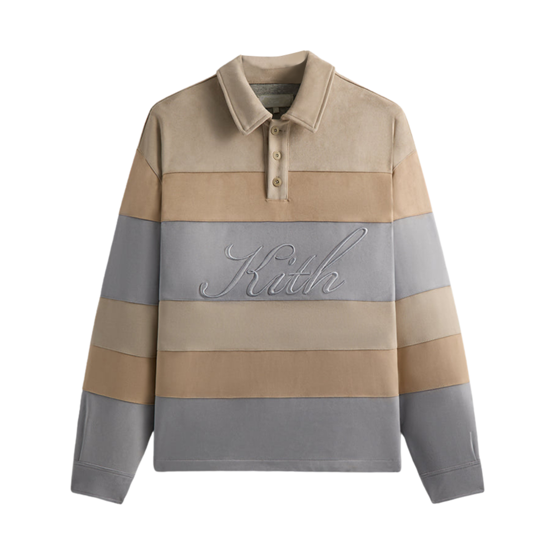 키스 스트라이프 마이크로스웨이드 태너 풀오버 샌드리프트(Kith Stripe Microsuede Tanner Pullover Sandrift)