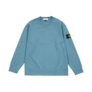 Stone Island 63750 Garment Dyed Heavy Cotton Long Sleeve T-Shirt Powder Blue - 22SS