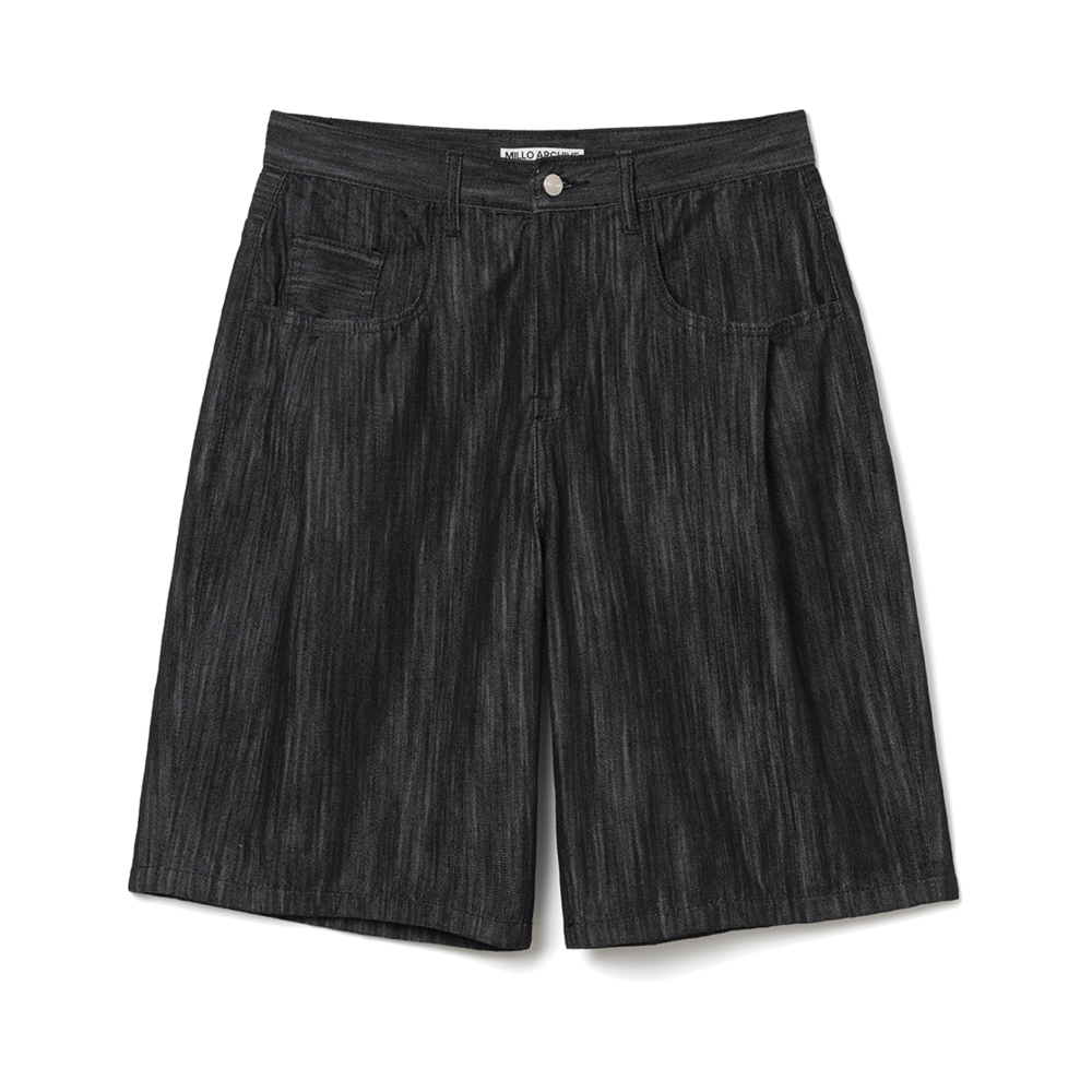 [KREAM 단독] 밀로 아카이브 논 페이드 데님 버뮤다 팬츠 블랙([KREAM 단독] Millo Archive Non Faded Denim Bermuda Pants Black)