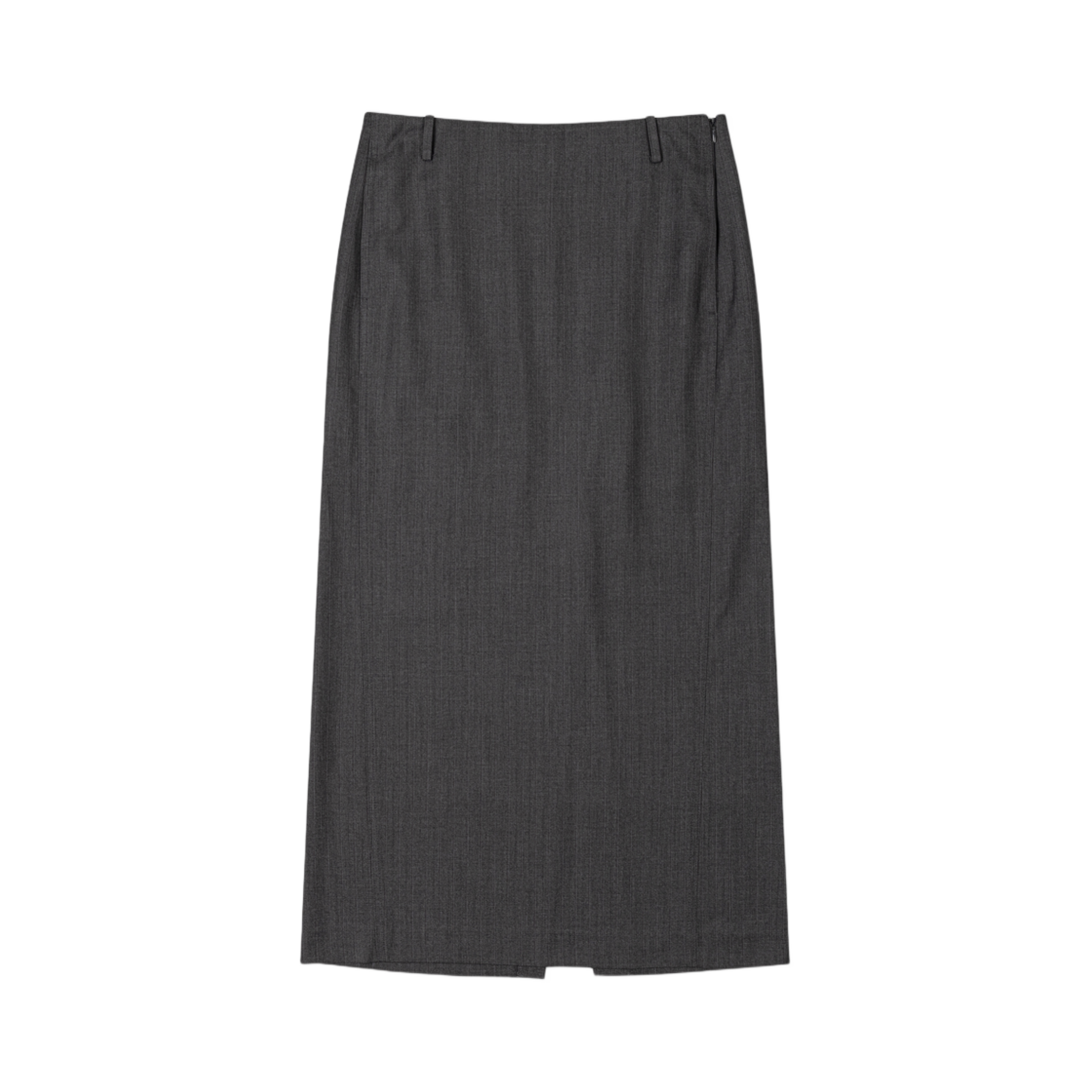- (W) Low Classic Relaxed Slit Long Skirt Grey Stripe
