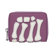 Kapital Thumbs Up Bone Hand Zip Mini Wallet Purple