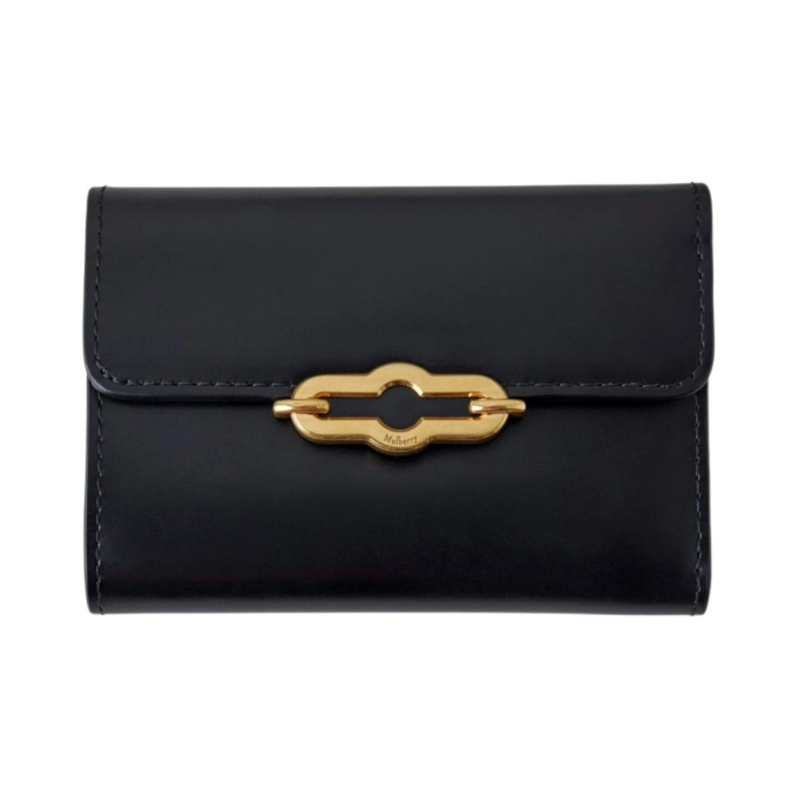 RL8071-603A100 Mulberry Super Lux Calf Pimlico Compact Wallet Black