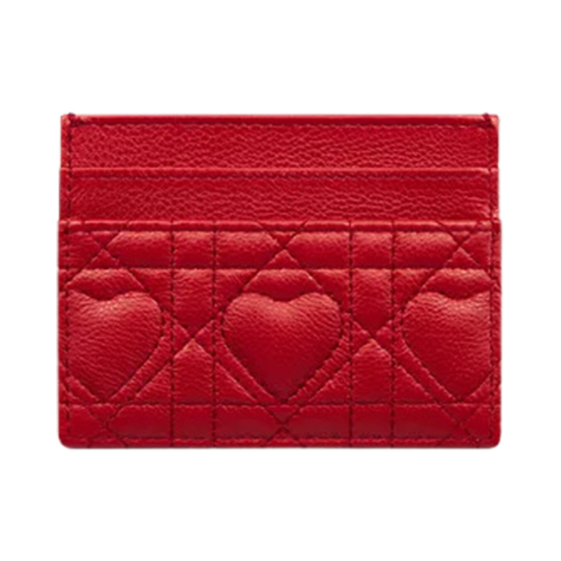 디올 카로 파이브 슬롯 카드 홀더 까나쥬 레드 하트 모티프(Dior Caro Five-Slot Card Holder Cannage Red Heart Motif) - 2
